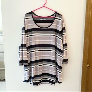 Maurice’s Striped 3/4 Sleeve Top Size 4